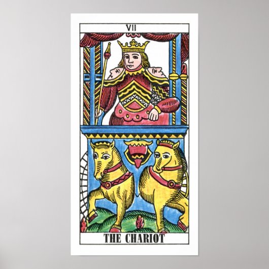 Die Chariot-Tarot-Karte Poster (Vorne)
