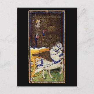 Die Chariot-Tarot-Karte Postkarte
