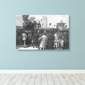 Die Chartist-Demonstration über Kennington Leinwanddruck (Insitu (Holzboden))