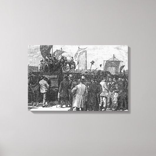 Die Chartist-Demonstration über Kennington Leinwanddruck (Vorderseite)