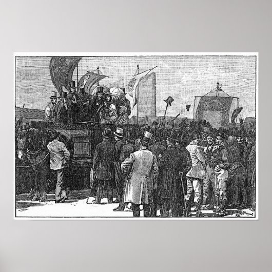Die Chartist-Demonstration über Kennington Poster (Vorne)