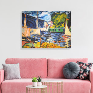 Die Chatou-Brücke   Maurice de Vlaminck   Leinwanddruck