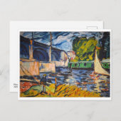 Die Chatou-Brücke | Maurice de Vlaminck | Postkarte (Vorne/Hinten)