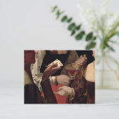 Die Cheat mit dem As der Diamanten, Details der Postkarte (Stehend Vorderseite)