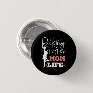 Die Cheerleader Funny Cheerleader Funny Mama rocke Button