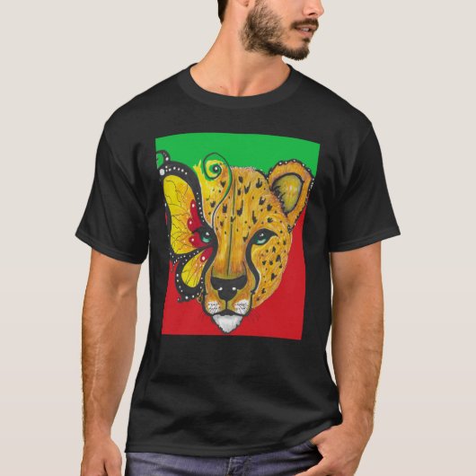 Die Cheetah und der Schmetterling werden Sie dazu T-Shirt (Vorderseite)