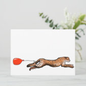 Die Cheetah und die Party Einladung des Roten Ball (Stehend Vorderseite)