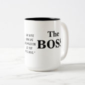 Die Chef-Ehemann-Spaß-Tasse Zweifarbige Tasse (VorderseiteRechts)