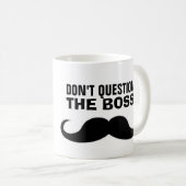 Die CHEF Schnurrbart-Kaffee-Tasse, lustig Kaffeetasse (VorderseiteRechts)