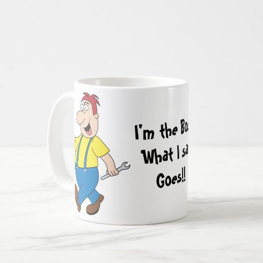 Die Chef-Tassen-Schablone Kaffeetasse (Vorderseite Links)