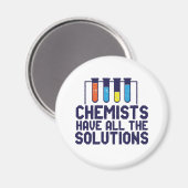 Die Chemiker haben alle Lösungen, die sich durch d Magnet (Vorderseite/Rückseite)