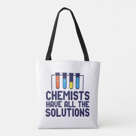 Die Chemiker haben alle Lösungen, die sich durch d Tasche (Rückseite)