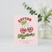 Die Cherry des Valentins im Disco Ball Karte (Stehend Vorderseite)