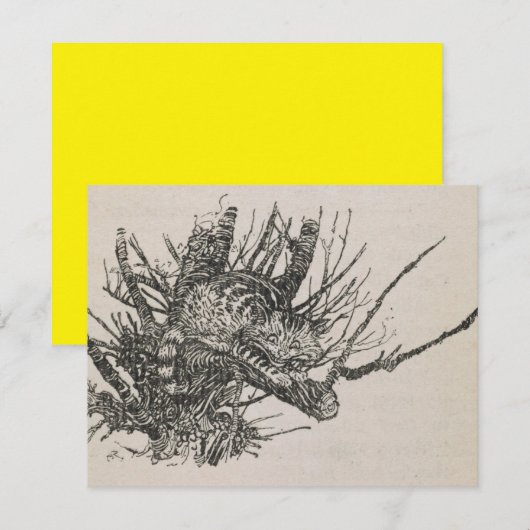 Die Cheshire-Katze im Baum Arthur Rackham Mitteilungskarte (Vorne/Hinten)