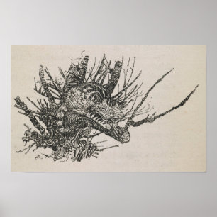 Die Cheshire-Katze im Baum Arthur Rackham Poster