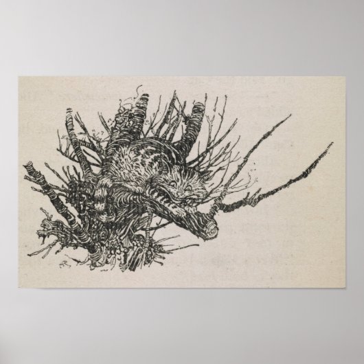 Die Cheshire-Katze im Baum Arthur Rackham Poster (Vorne)