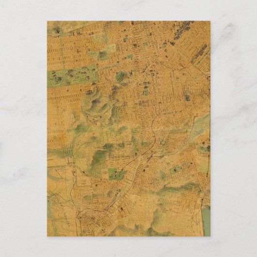 Die Chevalier-Karte von San Francisco Postkarte (Vorderseite)