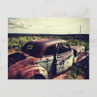 Die Chevrolet Coupe aus den 40er Jahren verwittert Postkarte