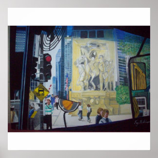 Die Chicago Michigan Ave. Brücke Poster