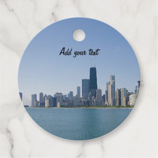 Die Chicago-Skyline Favor Tags Geschenkanhänger