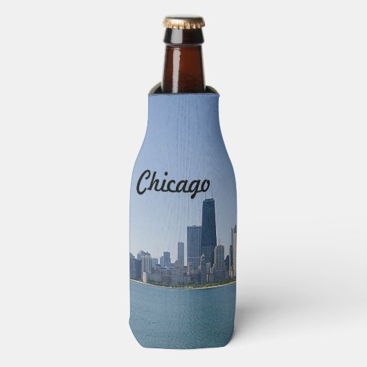 Die Chicago-Skyline Flaschenkühler (Flaschenvorderseite)