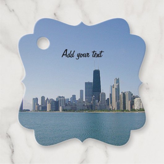 Die Chicago-Skyline Geschenkanhänger (Vorderseite)