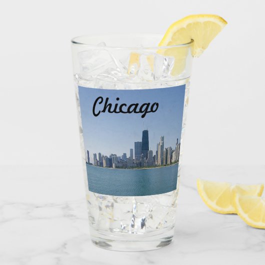 Die Chicago-Skyline Glas (Rückseite Ice)
