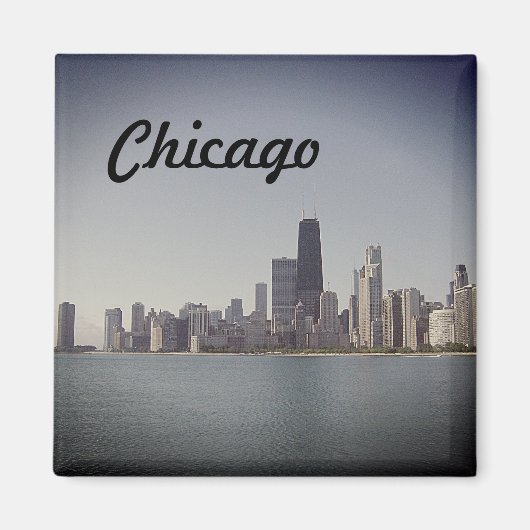Die Chicago-Skyline mit Nebelfilter Magnet (Vorne)