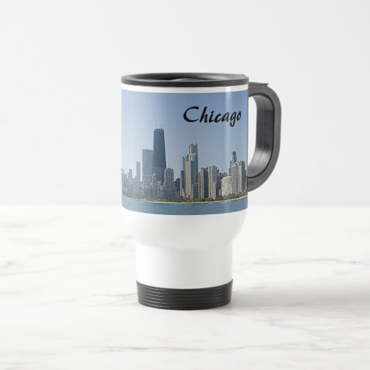 Die Chicago-Skyline Reisebecher (VorderseiteRechts)