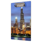 Die Chicago-Skyline vom Adler Planetarium Klemmbrett (Links)