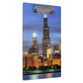 Die Chicago-Skyline vom Adler Planetarium Klemmbrett (Rechts)