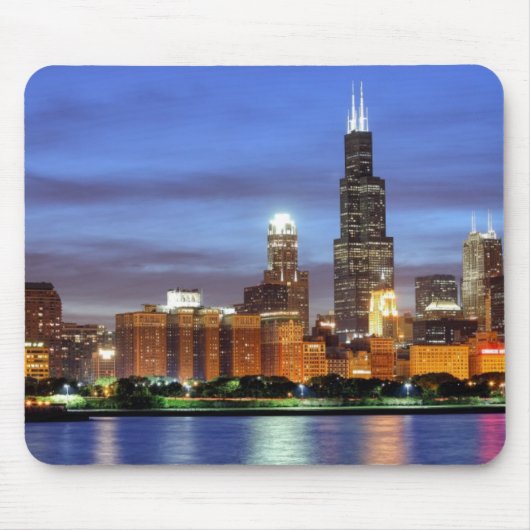Die Chicago-Skyline vom Adler Planetarium Mousepad (Vorne)