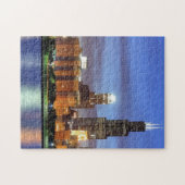 Die Chicago-Skyline vom Adler Planetarium Puzzle (Horizontal)