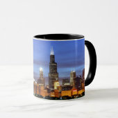 Die Chicago-Skyline vom Adler Planetarium Tasse (VorderseiteRechts)