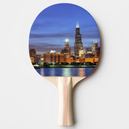 Die Chicago-Skyline vom Adler Planetarium Tischtennis Schläger (Vorderseite)