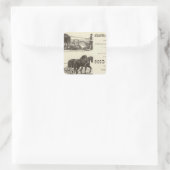 Die Chicagoer Scraper und Ditcher Quadratischer Aufkleber (Tasche)