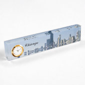 Die Chicagoer Skyline Namensplakette