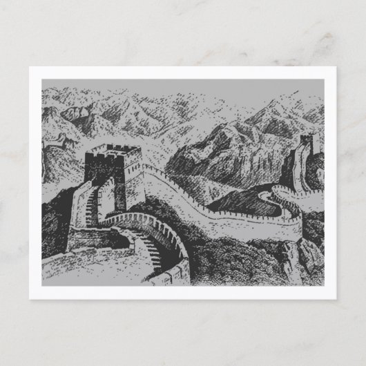 Die Chinesische Mauer Postkarte (Vorderseite)