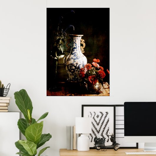 Die chinesische Vase Poster (Heimbüro)