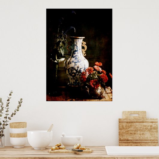 Die chinesische Vase Poster (Küche)