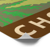 Die Chocolate Hills Philippinen Vintag Poster (Ecke)