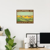 Die Chocolate Hills Philippinen Vintag Poster (Heimbüro)