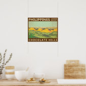 Die Chocolate Hills Philippinen Vintag Poster (Küche)