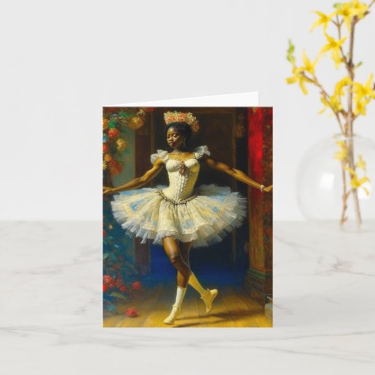 Die Chocolate Nutcracker-Ballerina Karte (Gelbe Blume)