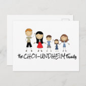 Die Choi-Undheim-Familienpostkarte Postkarte (Vorne/Hinten)