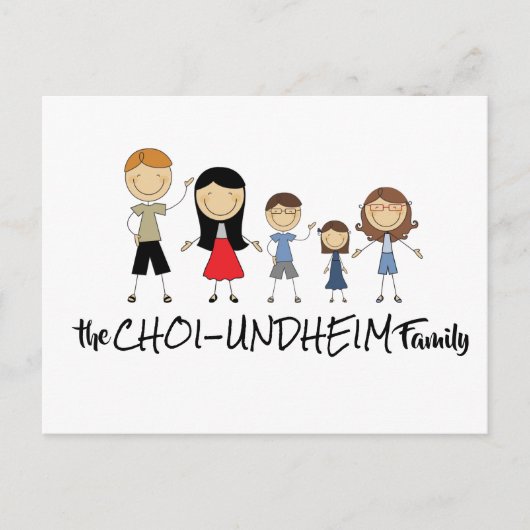 Die Choi-Undheim-Familienpostkarte Postkarte (Vorderseite)