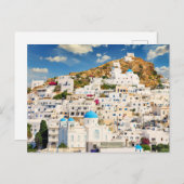 Die Chora der Insel Ios in Kykladen, Griechenland Postkarte (Vorne/Hinten)