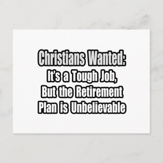 Die Christen Wollte.. Postkarte (Vorderseite)