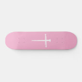 Die Christlichen drei Nägel, Rosa und Weiß Skateboard (Horizontal)