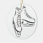 DIE CHRISTMAS-ORNATION DES EISEN-SKATERS KERAMIK ORNAMENT (Links)